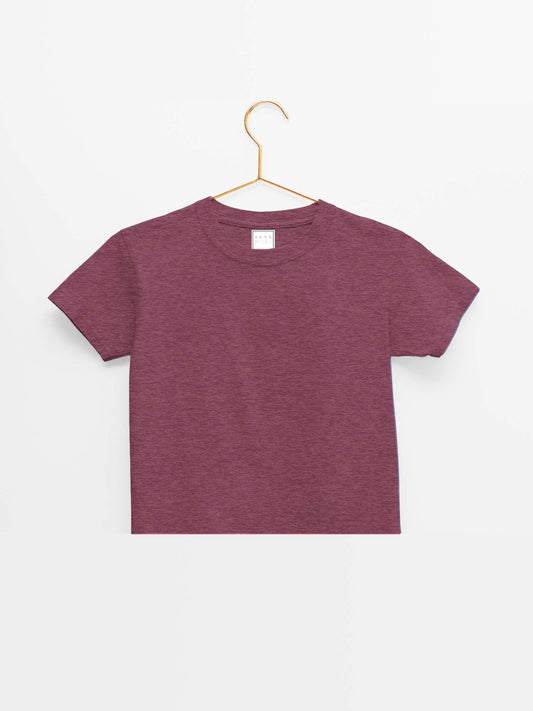 mini Basic Maroon Organic Cotton T-shirt - keos.life