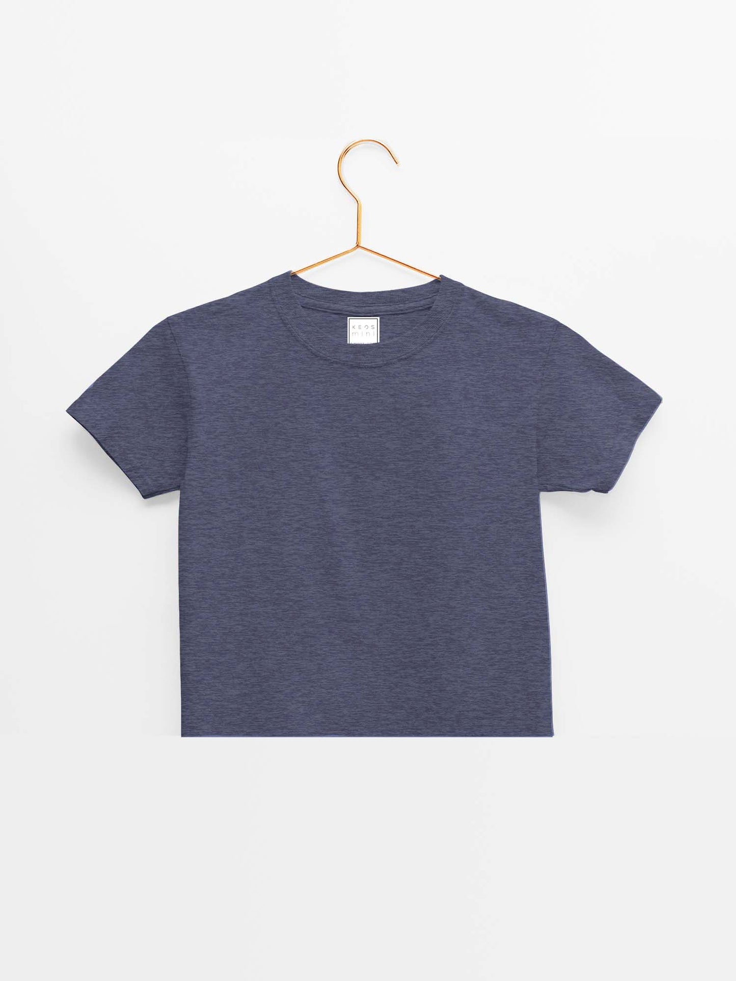 mini Basic Navy Organic Cotton T-shirt - keos.life