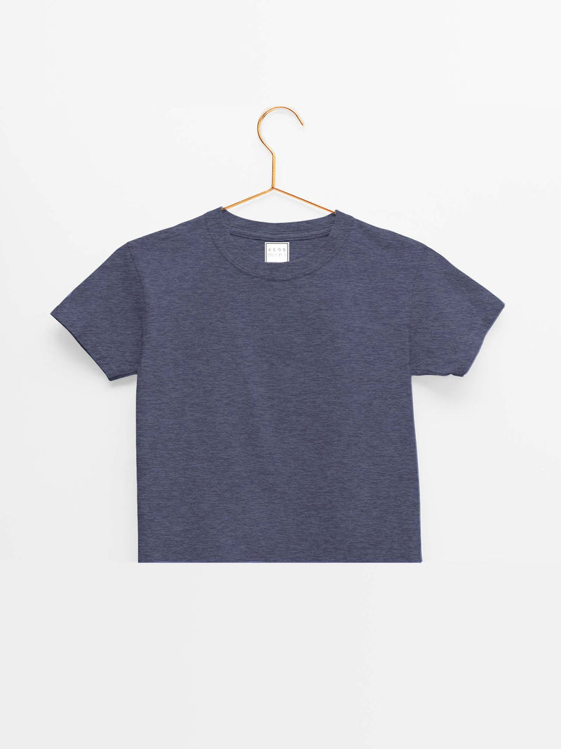 mini Basic Navy Organic Cotton T-shirt