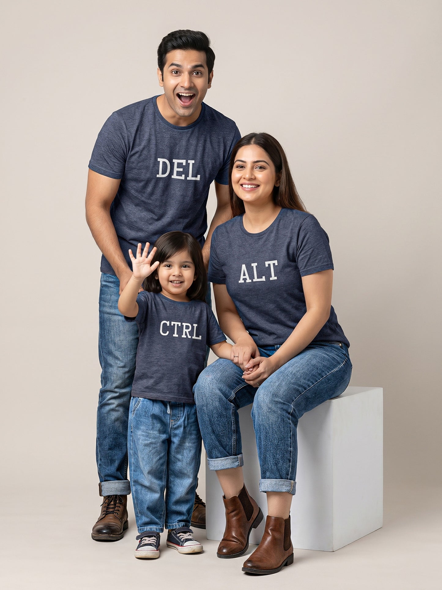 mini & Me Matching T-Shirts – “Ctrl • Alt • Del” (Pack of 3)