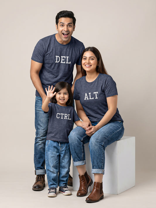 mini & Me Matching T-Shirts – “Ctrl • Alt • Del” (Pack of 3)