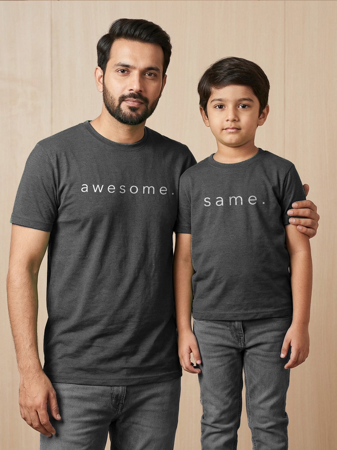 mini & Me Matching T-Shirts – “Awesome & Same” (Pack of 2)