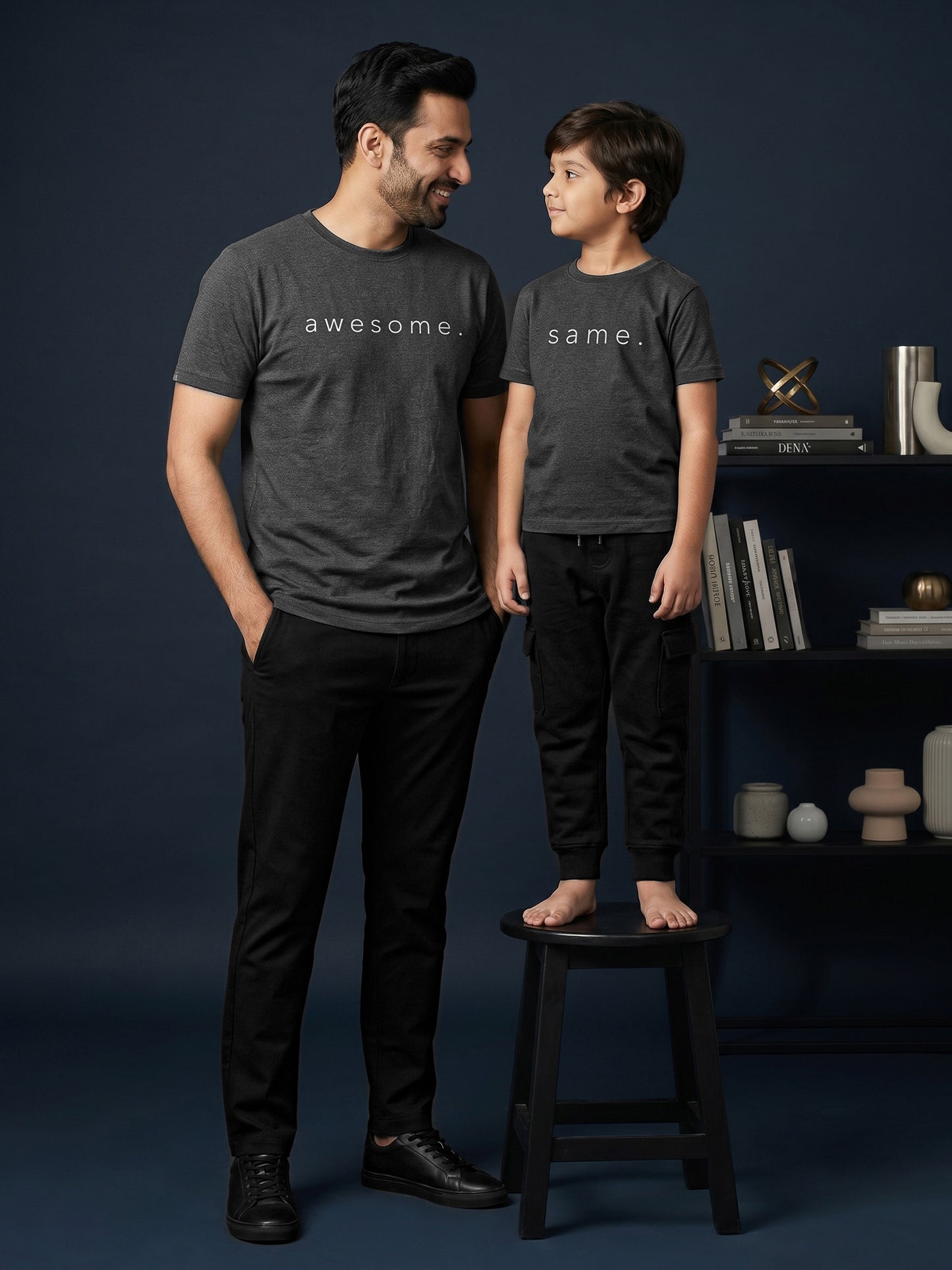 Father & Son matching graphic tees by Keos