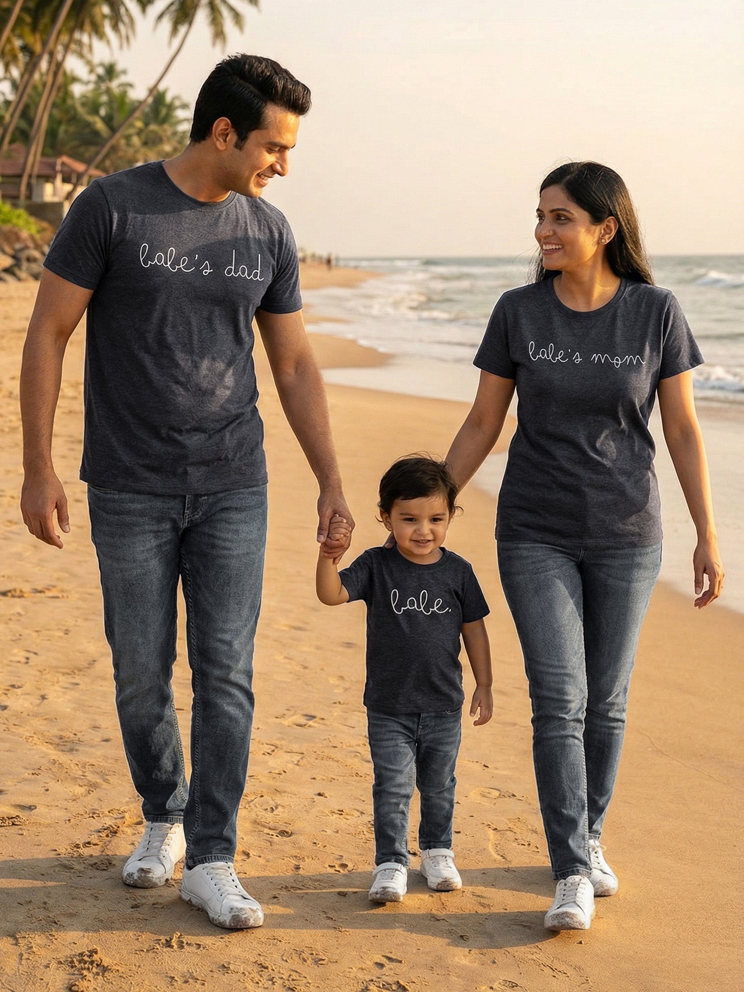 Matching graphic t-shirts for parents and daughter. Easy gifting for parents.