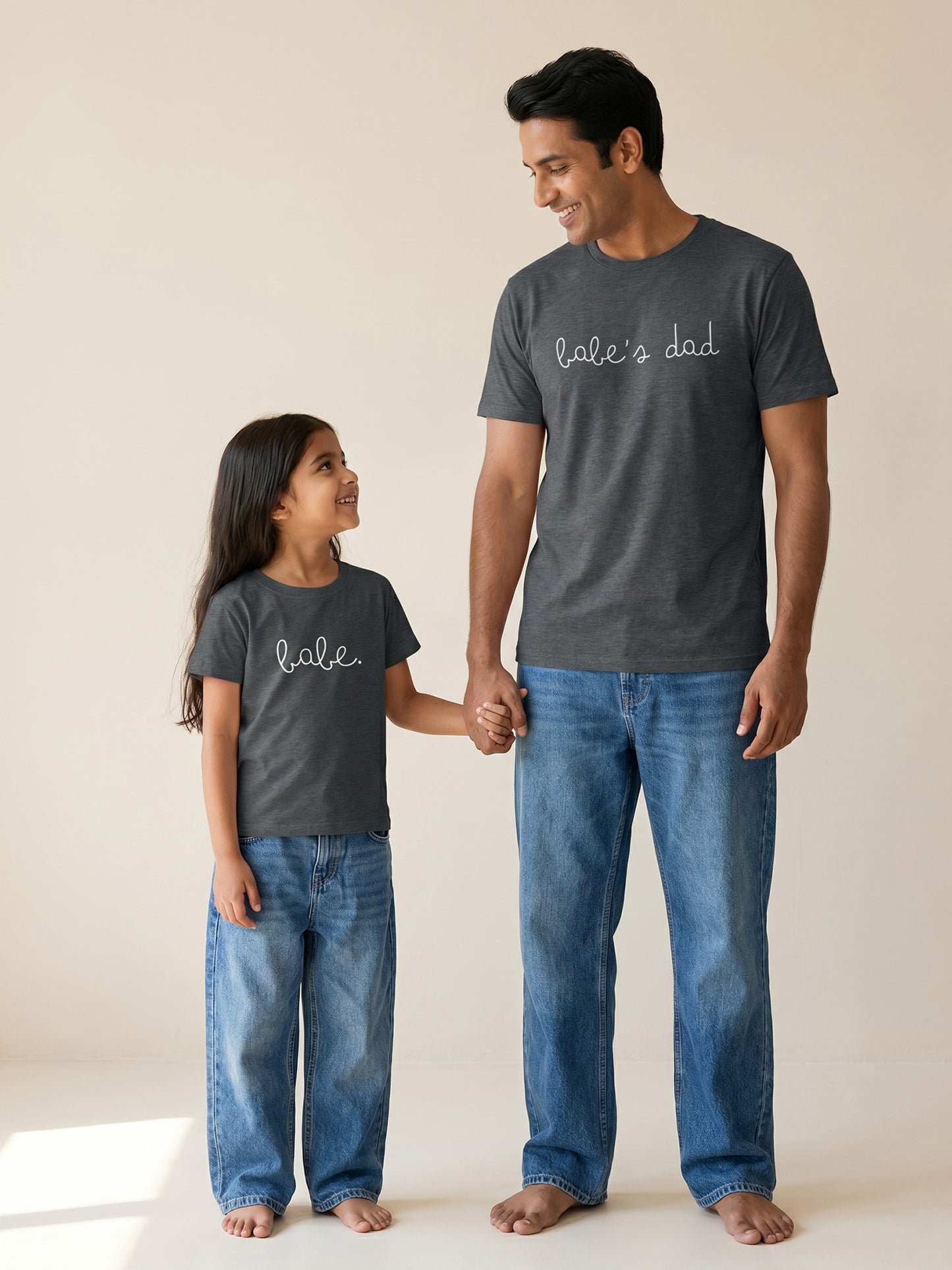 mini & Me Matching T-Shirts – “Babe’s Dad & Babe” (Pack of 2)