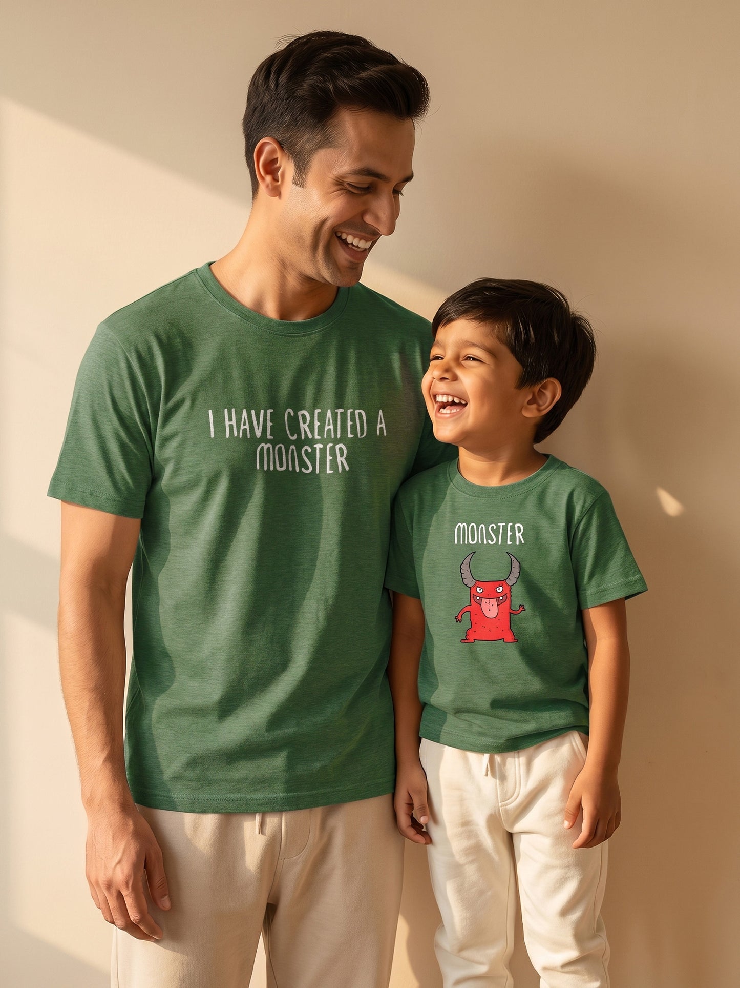 mini & Me Matching T-Shirts – “I’ve Created a Monster & Monster” (Family Pack)