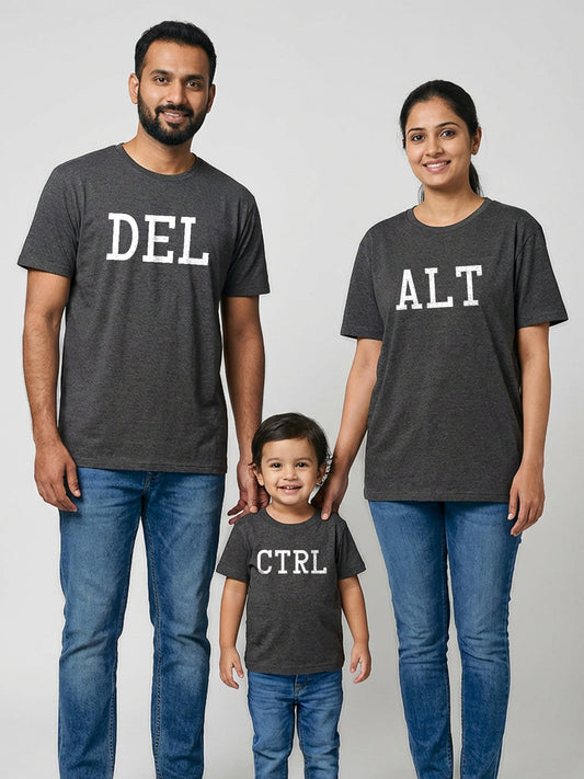 mini & Me Matching T-Shirts – “Ctrl • Alt • Del” (Pack of 3)