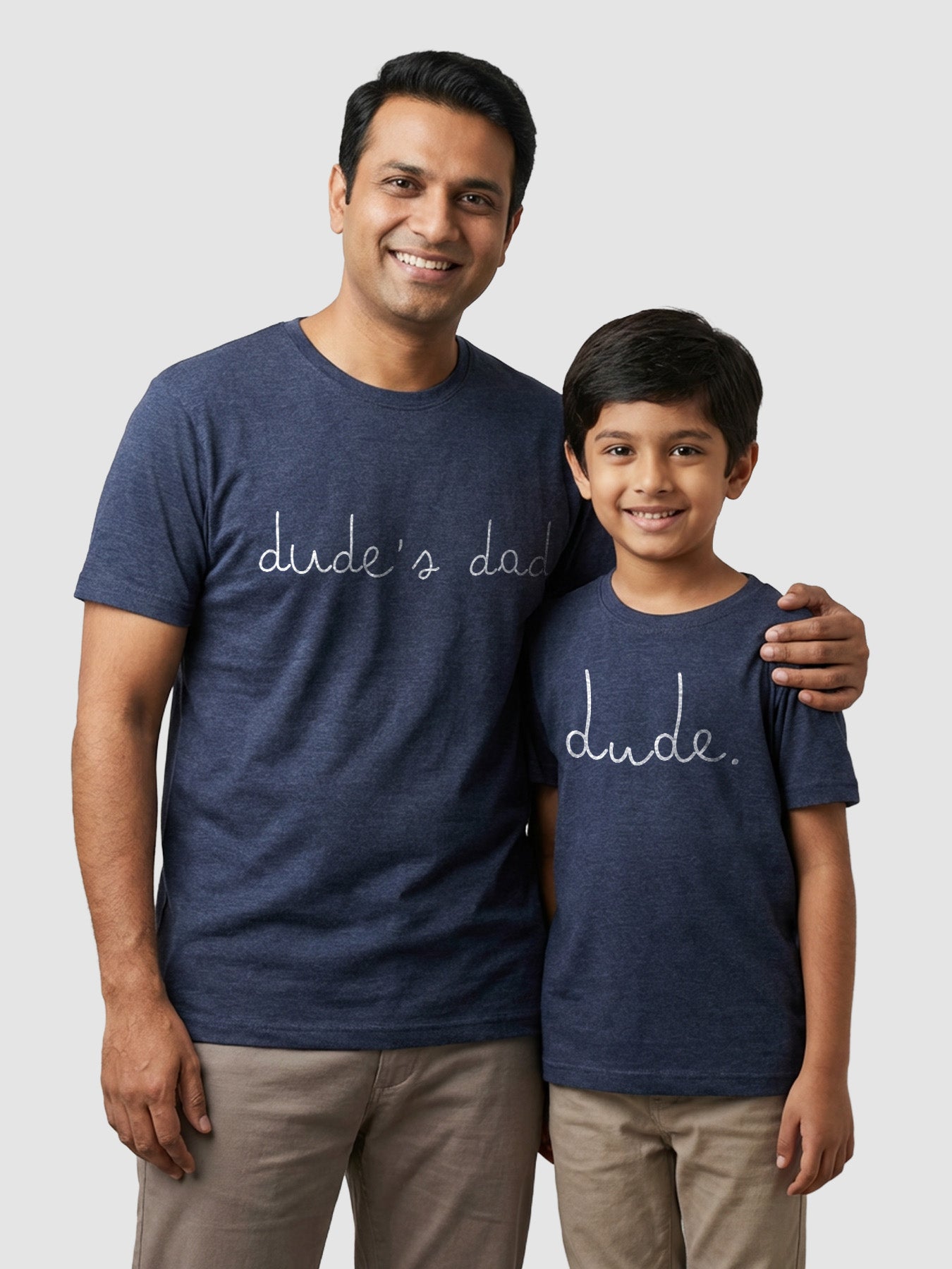 mini & Me Matching T-Shirts – “Dude’s Dad & Dude” (Pack of 2)