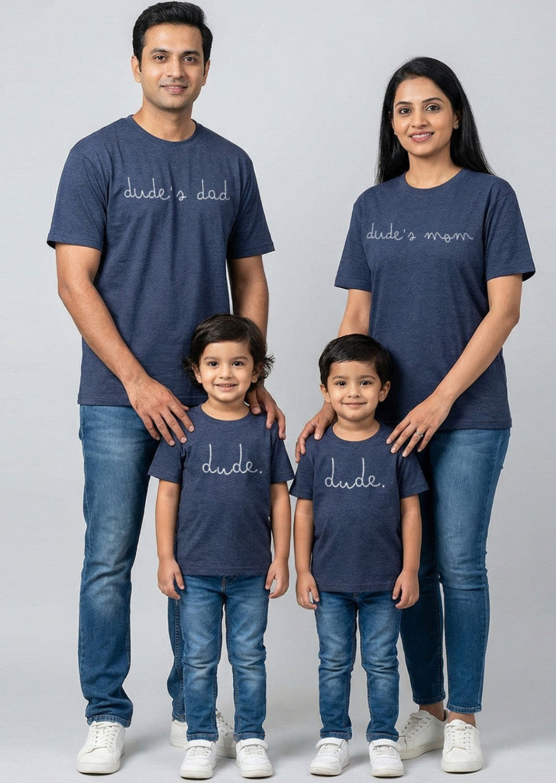 mini & Me Matching T-Shirts – “Dude’s Family” (Family Pack)