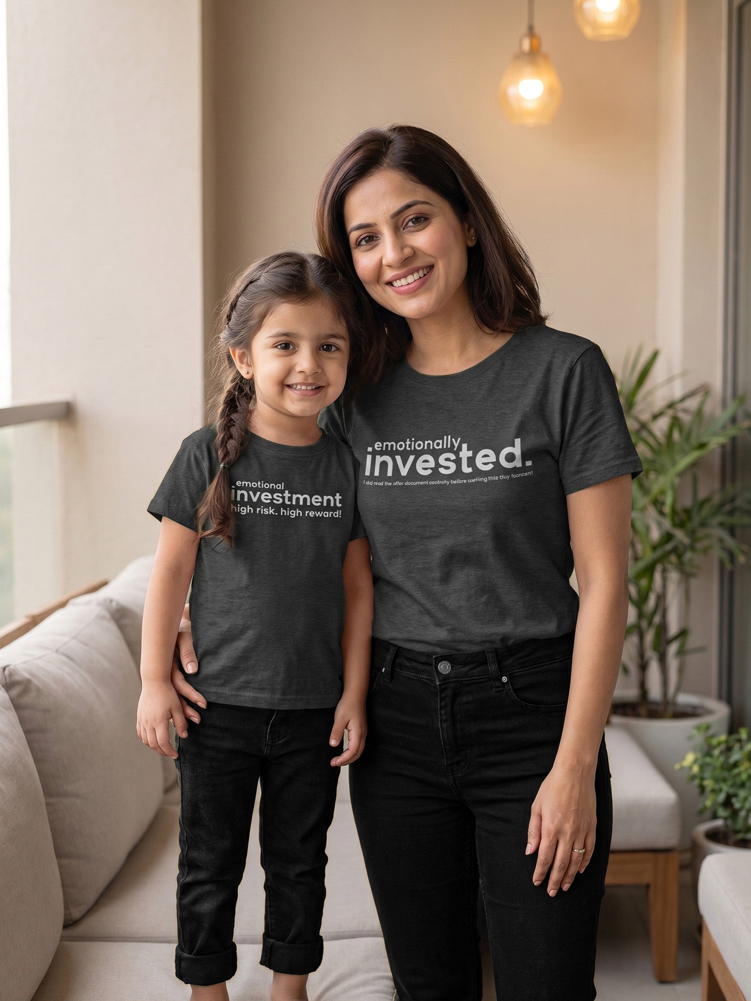 Mother & daughter minimal stylish outfit 