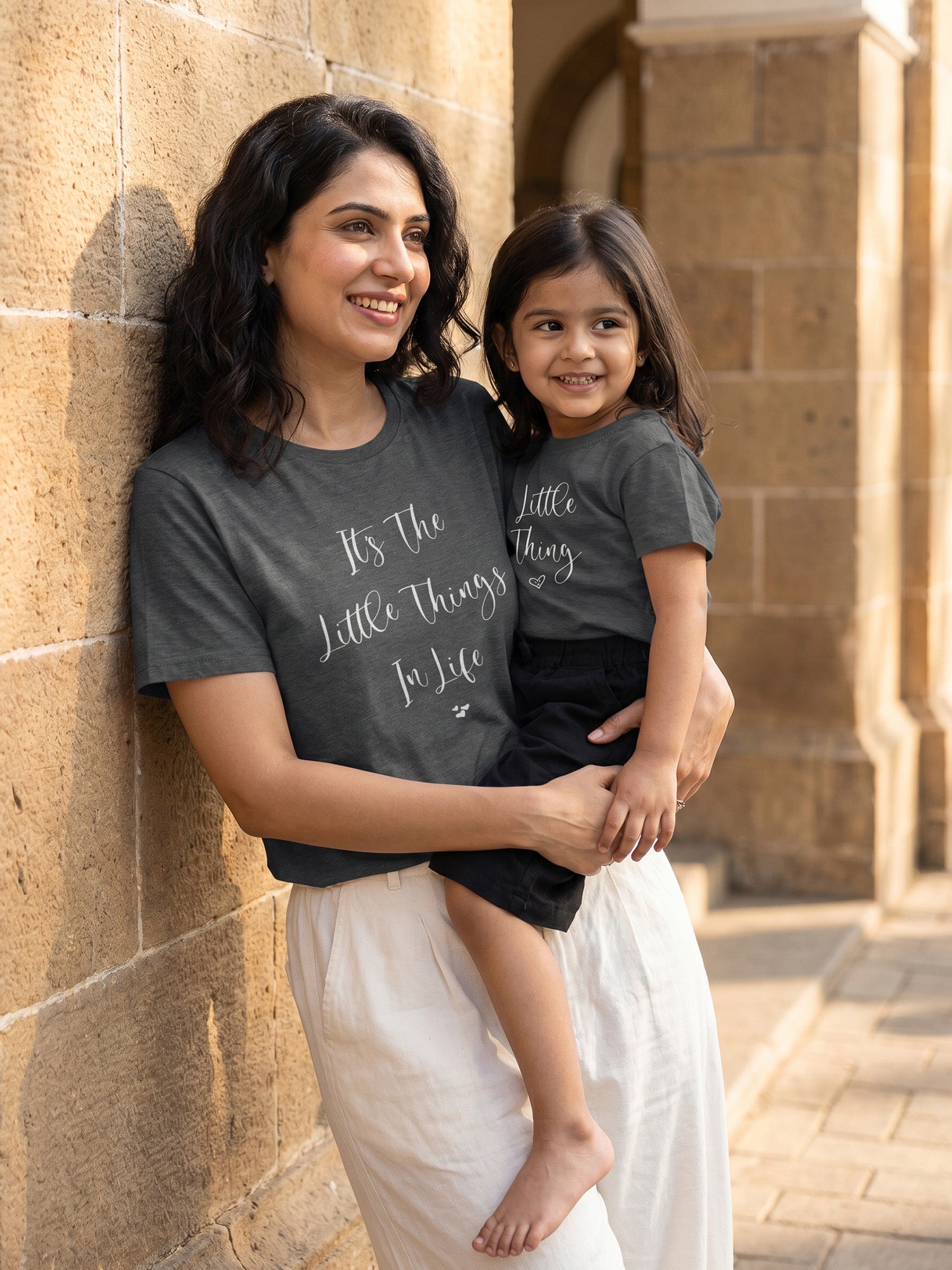 Matching graphic t-shirts for mom and daughter for fun moments by Keos India