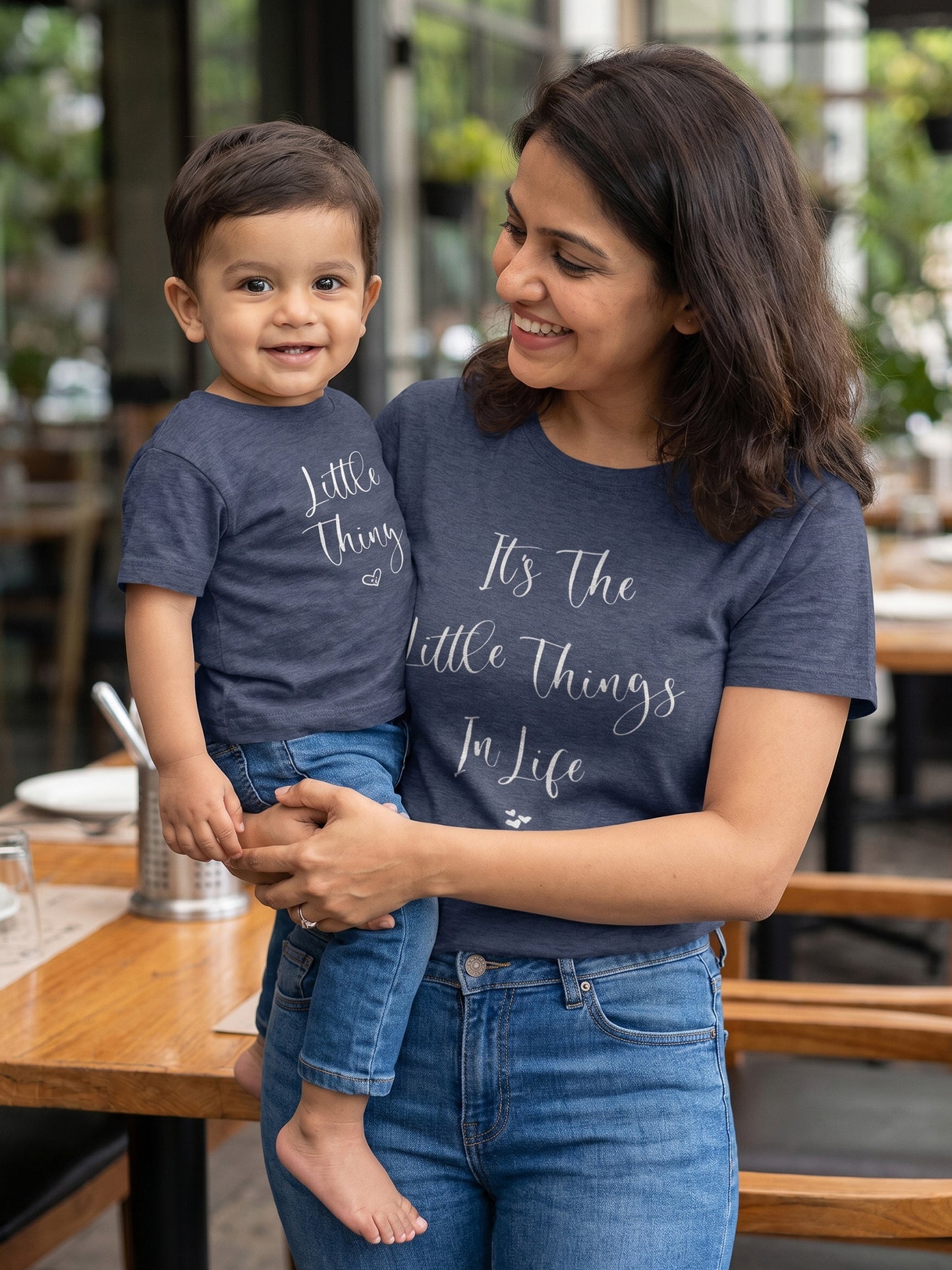 Easy gifting matching graphic tees for parents and kids by Keos. 