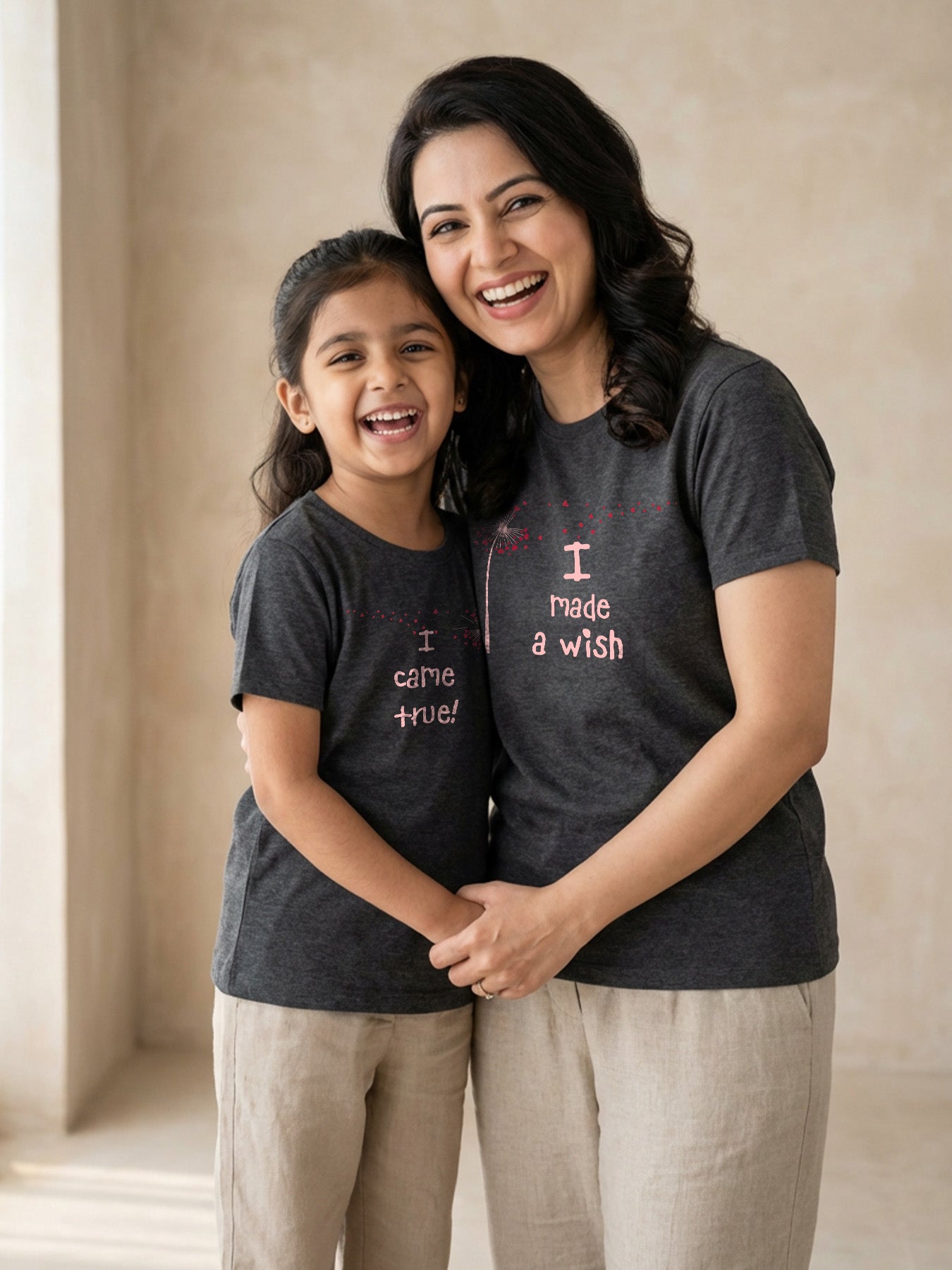 mini & Me Matching T-Shirts – “I Made a Wish & I Came True” (Pack of 2)