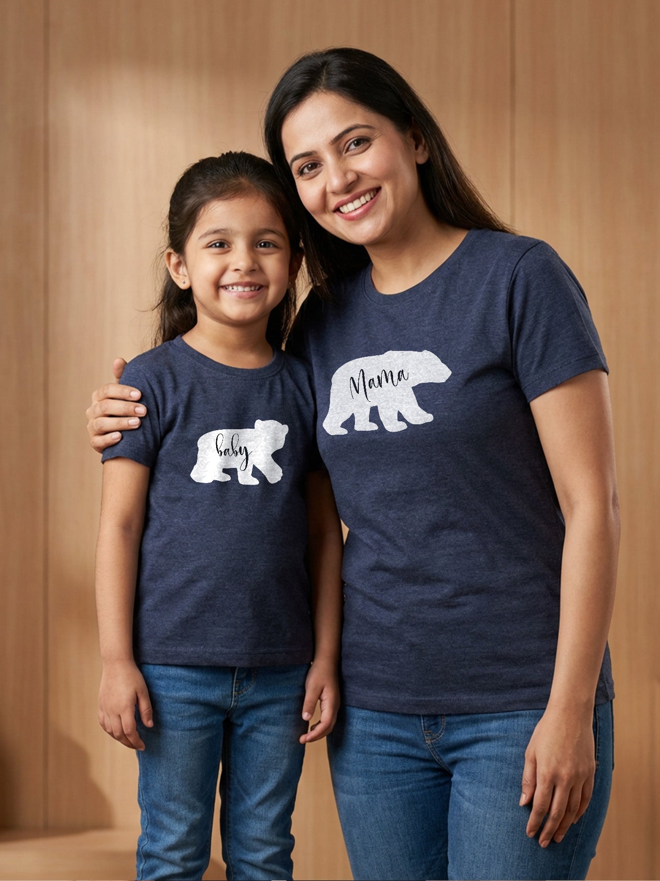 mini & Me Matching T-Shirts – “Mama Bear & Baby Bear” (Pack of 2)