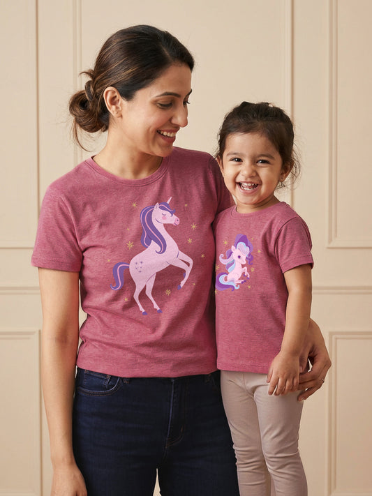 mini & Me Matching T-Shirts – “Unicorn & Baby Unicorn” (Pack of 2)