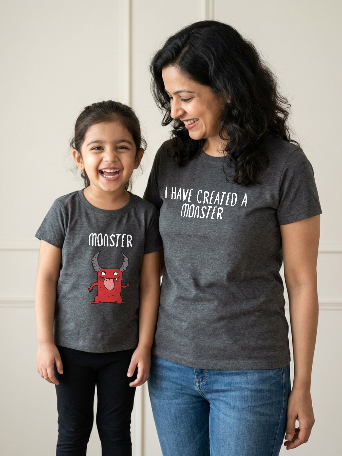 mini & Me Matching T-Shirts – “I’ve Created a Monster & Monster” (Pack of 2)
