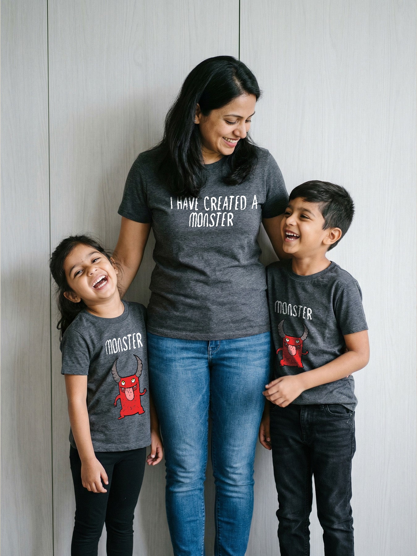 mini & Me Matching T-Shirts – “I’ve Created a Monster & Monster” (Family Pack)