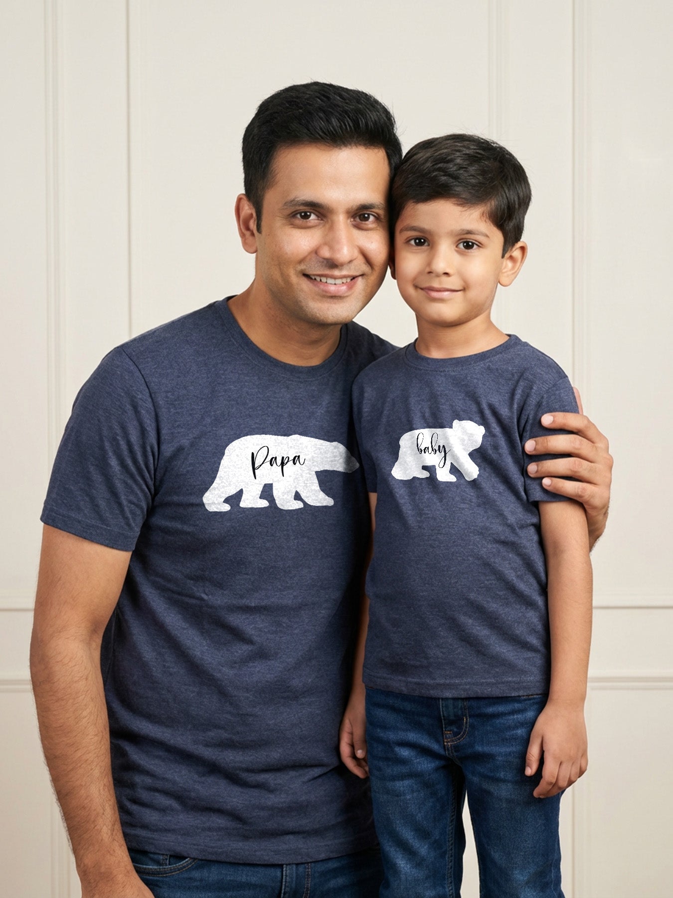 mini & Me Matching T-Shirts – “Papa Bear & Baby Bear” (Pack of 2)