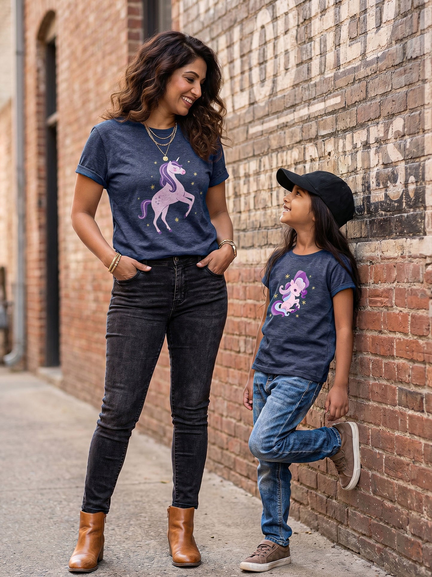 mini & Me Matching T-Shirts – “Unicorn & Baby Unicorn” (Pack of 2)