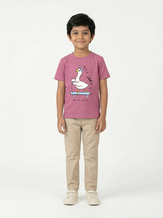 mini Graphic Cotton T-shirt - Silly Goose