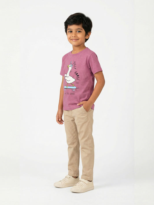 mini Graphic Cotton T-shirt - Silly Goose