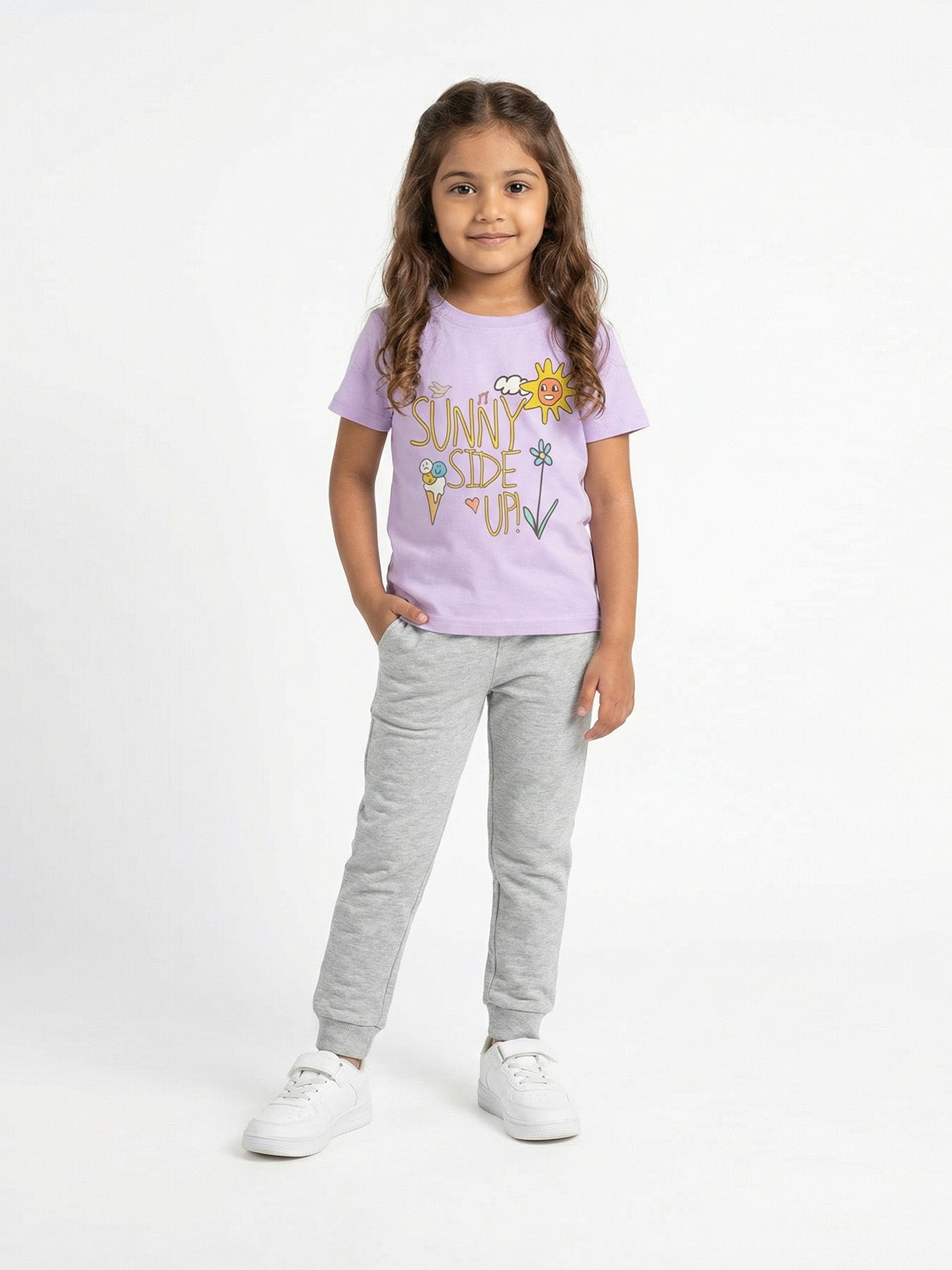 mini Graphic Cotton T-shirt - Sunny Side Up