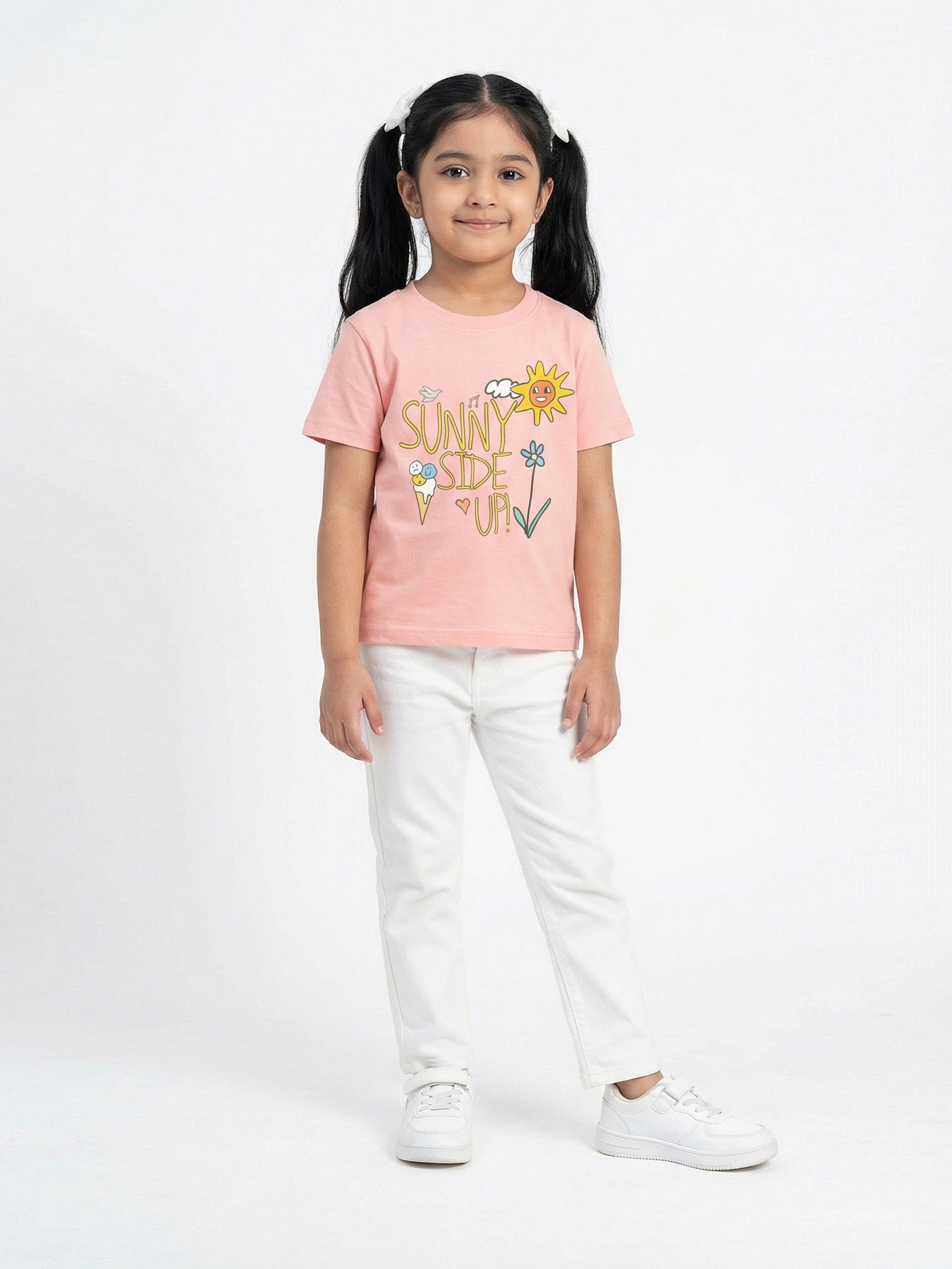 mini Graphic Cotton T-shirt - Sunny Side Up