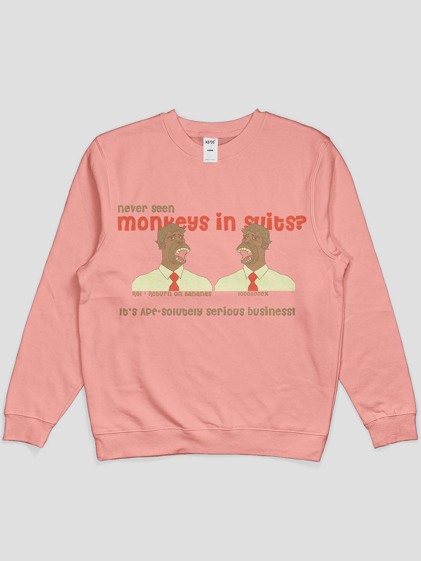 Monkeys In Suits Printed Sweatshirt - keos.life