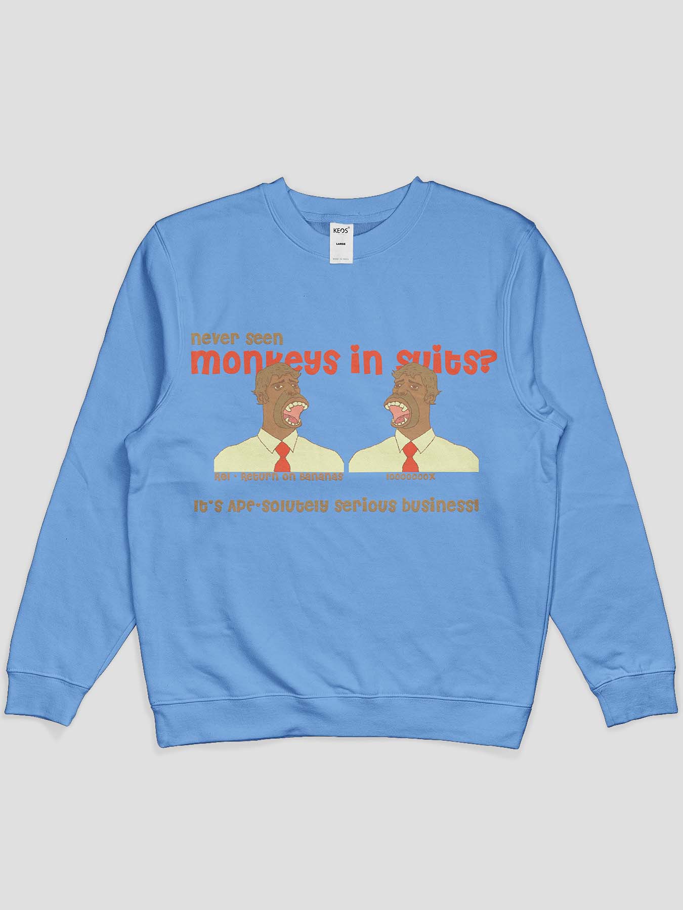 Monkeys In Suits Graphic Sweatshirt - keos.life