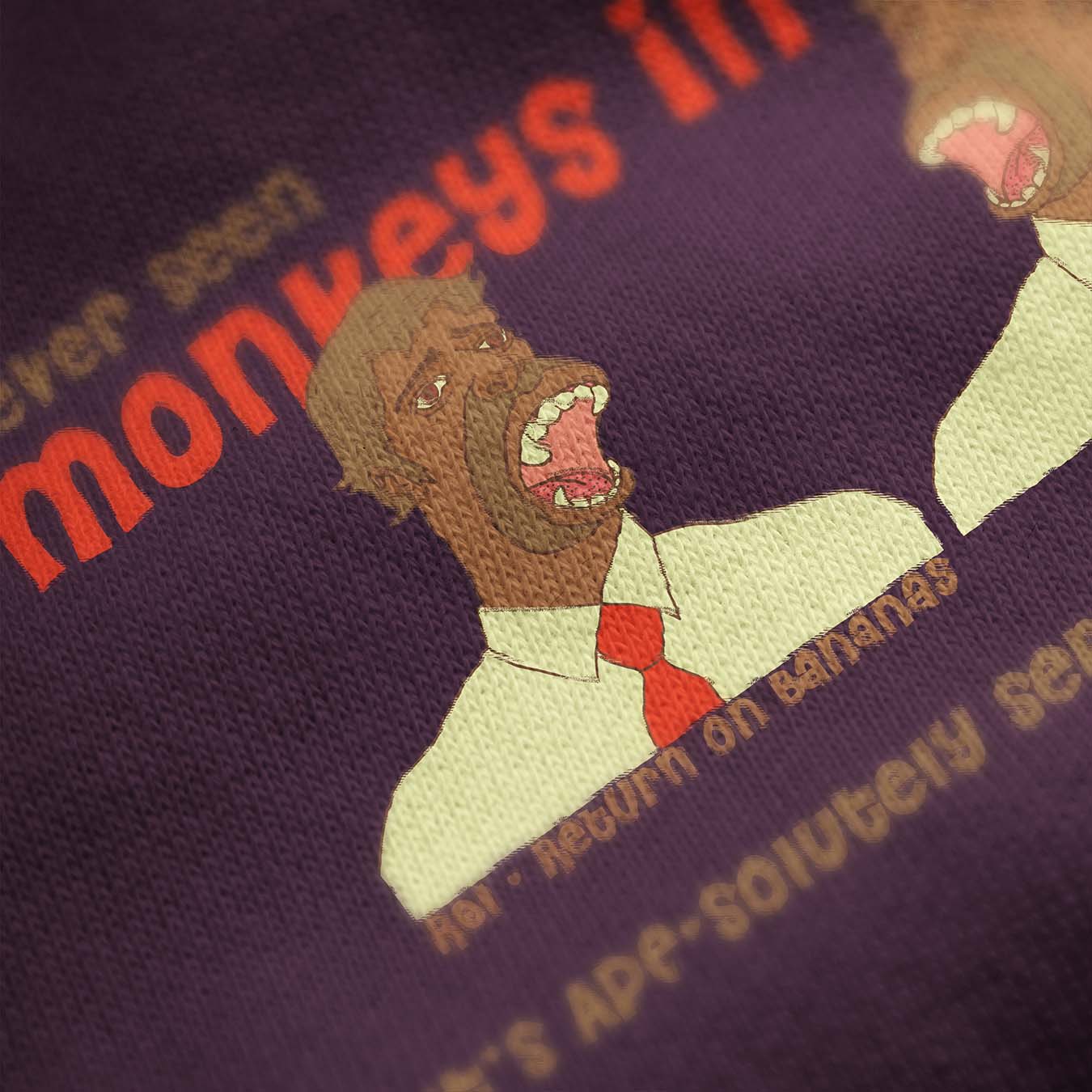 Monkeys In Suits Graphic Sweatshirt - keos.life