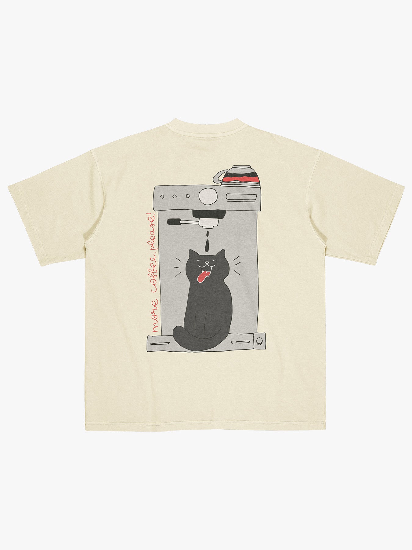 Premium Terry Graphic T-Shirt – More Coffee Please | Oversized Fit | 240 GSM