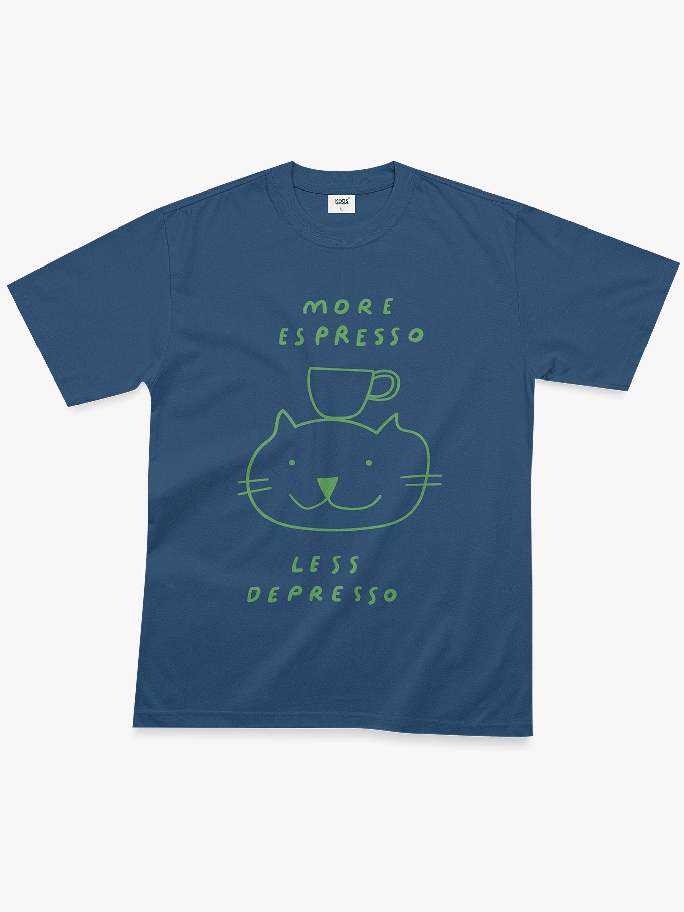 Organic Cotton Graphic T-Shirt – “More Espresso, Less Depresso” | Regular Fit