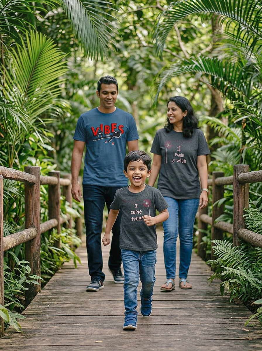 mini & Me Matching T-Shirts – “I Made a Wish & I Came True” (Family Pack) 1117