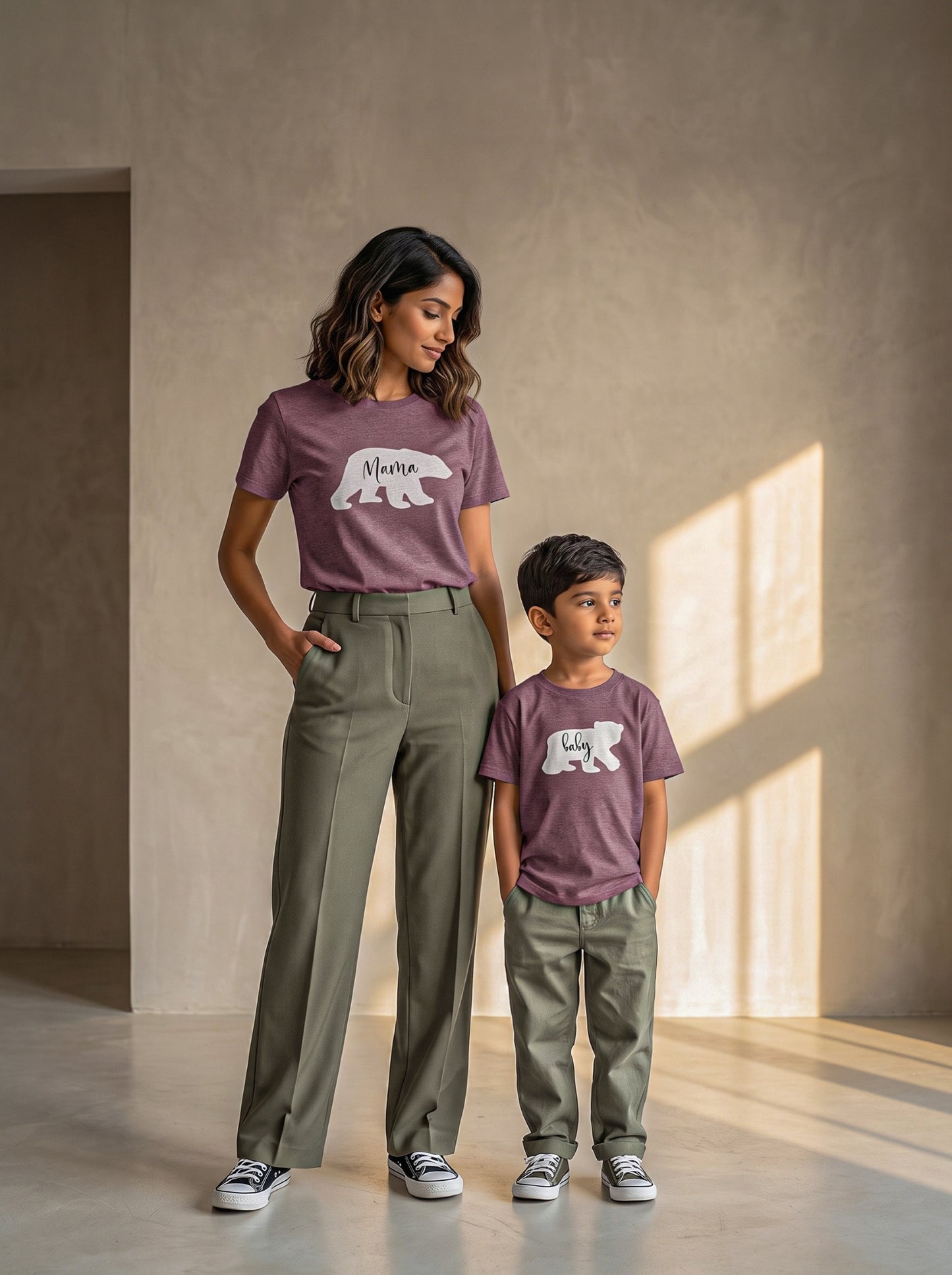 mini & Me Matching T-Shirts – “Mama Bear & Baby Bear” (Pack of 2) 2128