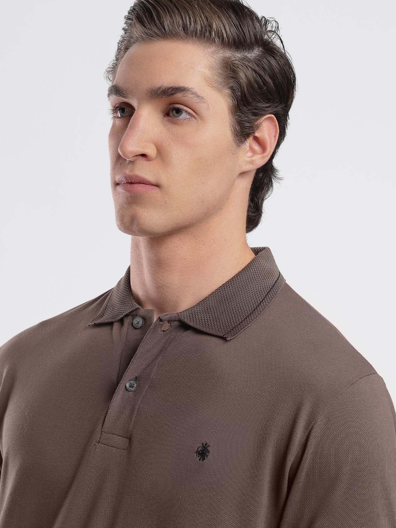 Mocha Brown Men's Polo