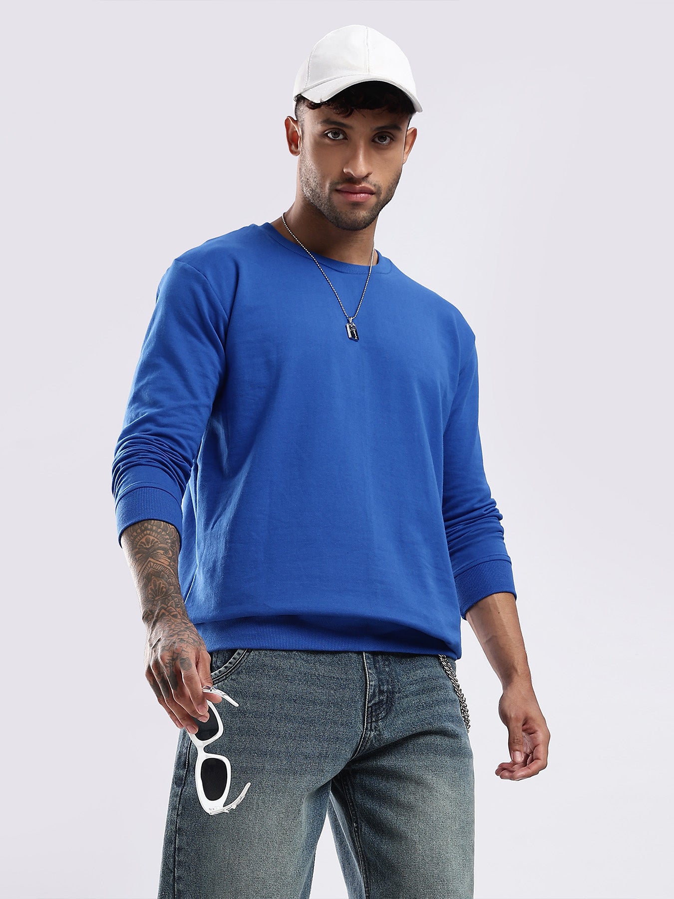 Essential Crewneck Sweatshirt - Navy Blue