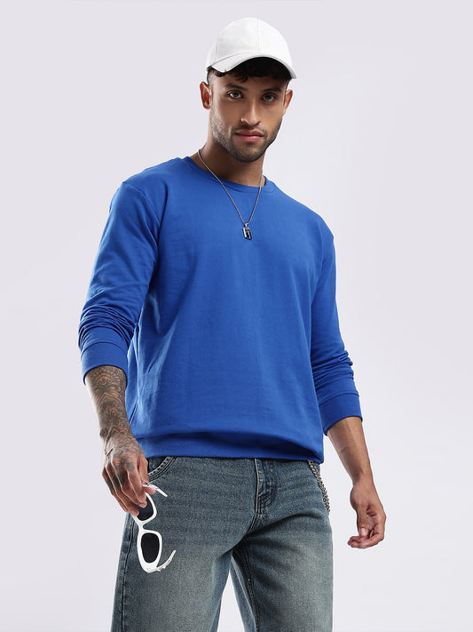 Essential Crewneck Sweatshirt - Navy Blue