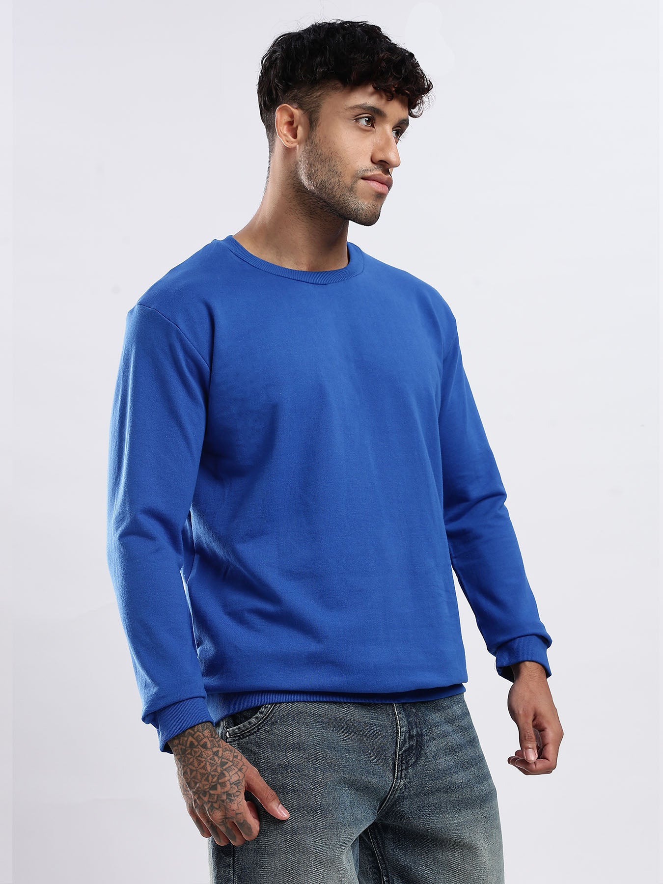 Essential Crewneck Sweatshirt - Navy Blue