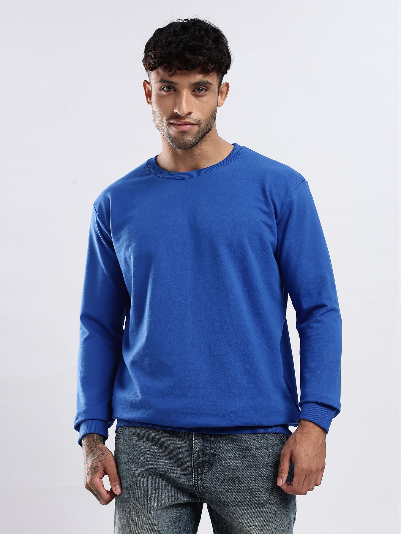 Essential Crewneck Sweatshirt - Navy Blue