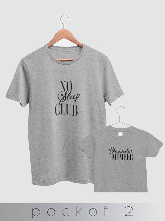 mini & Me Matching T-Shirts – “No Sleep Club” (Pack of 2)
