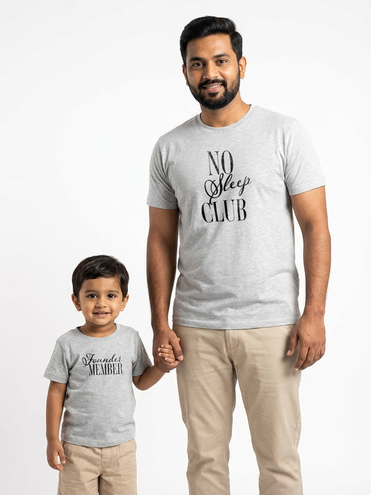 mini & Me Matching T-Shirts – “No Sleep Club” (Pack of 2)