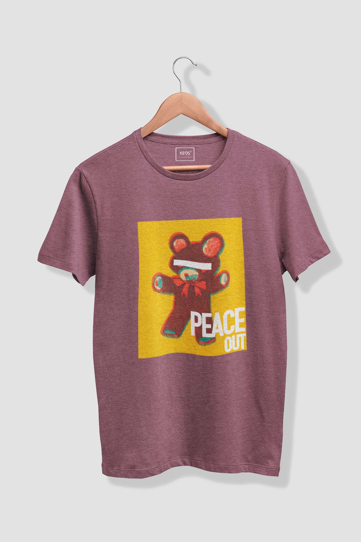 Peace Out - Melange Cotton T-shirt - keos.life