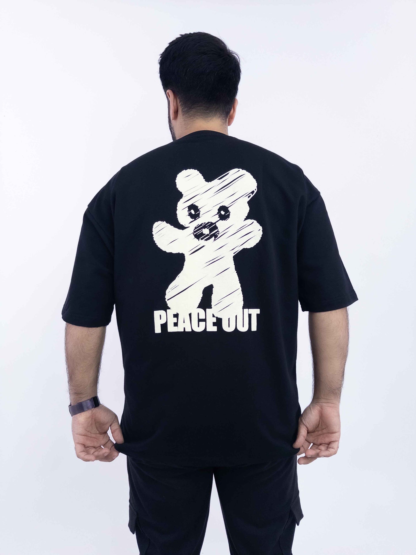Peace Out Premium French Terry Oversized T-shirt - keos.life