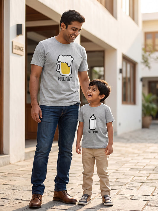 mini & Me Matching T-Shirts – “Drinking Buds” (Pack of 2)