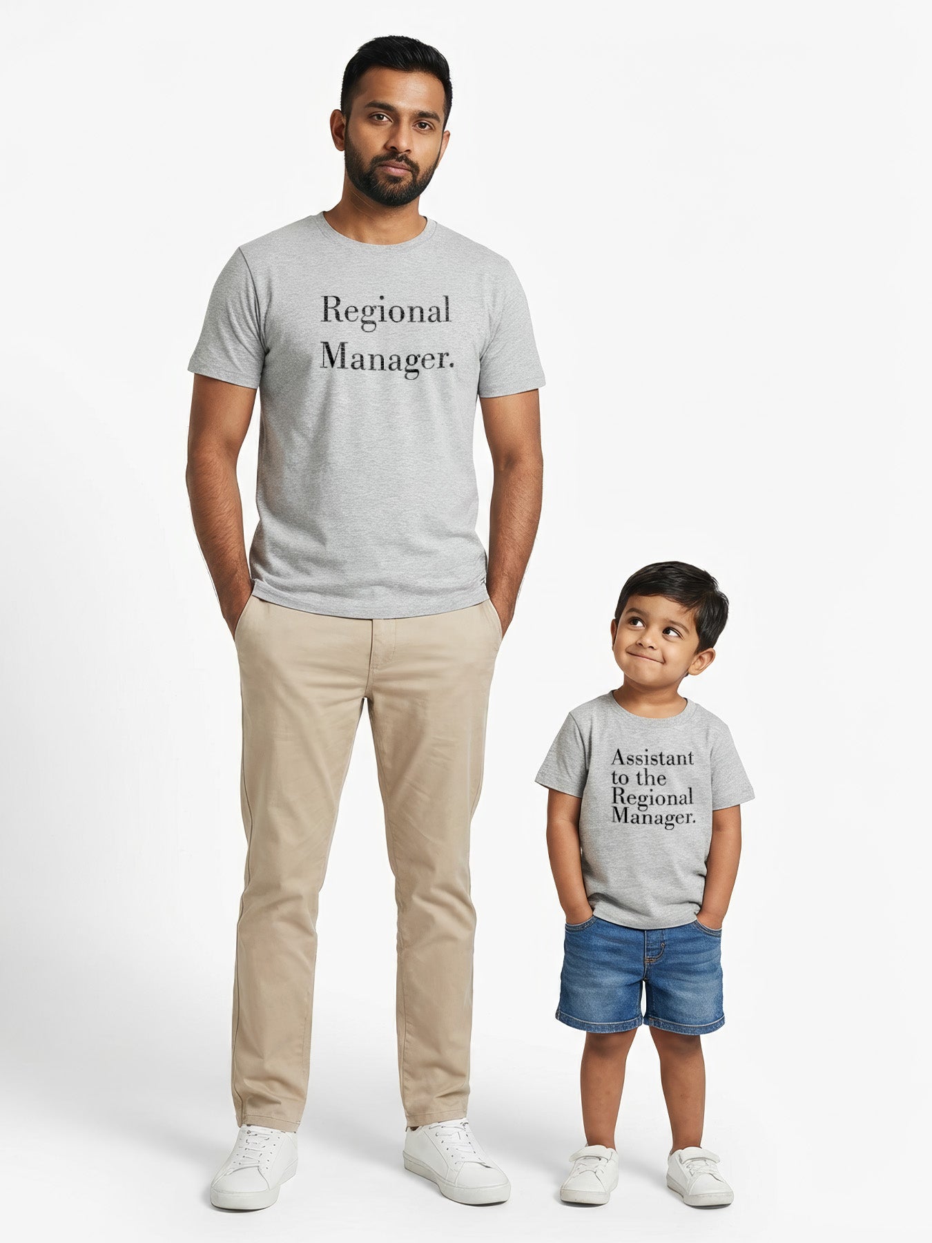 mini & Me Matching T-Shirts – “The Office Managers” (Pack of 2)