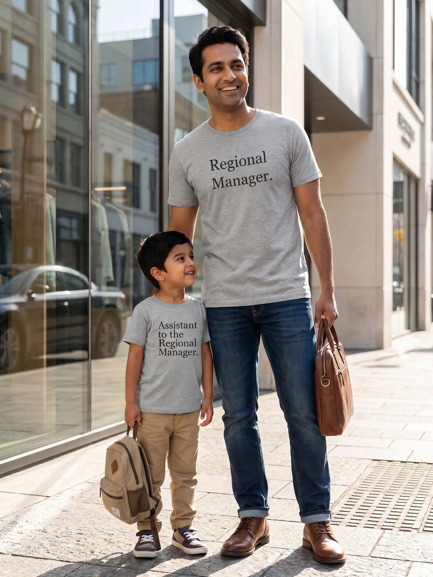 mini & Me Matching T-Shirts – “The Office Managers” (Pack of 2)