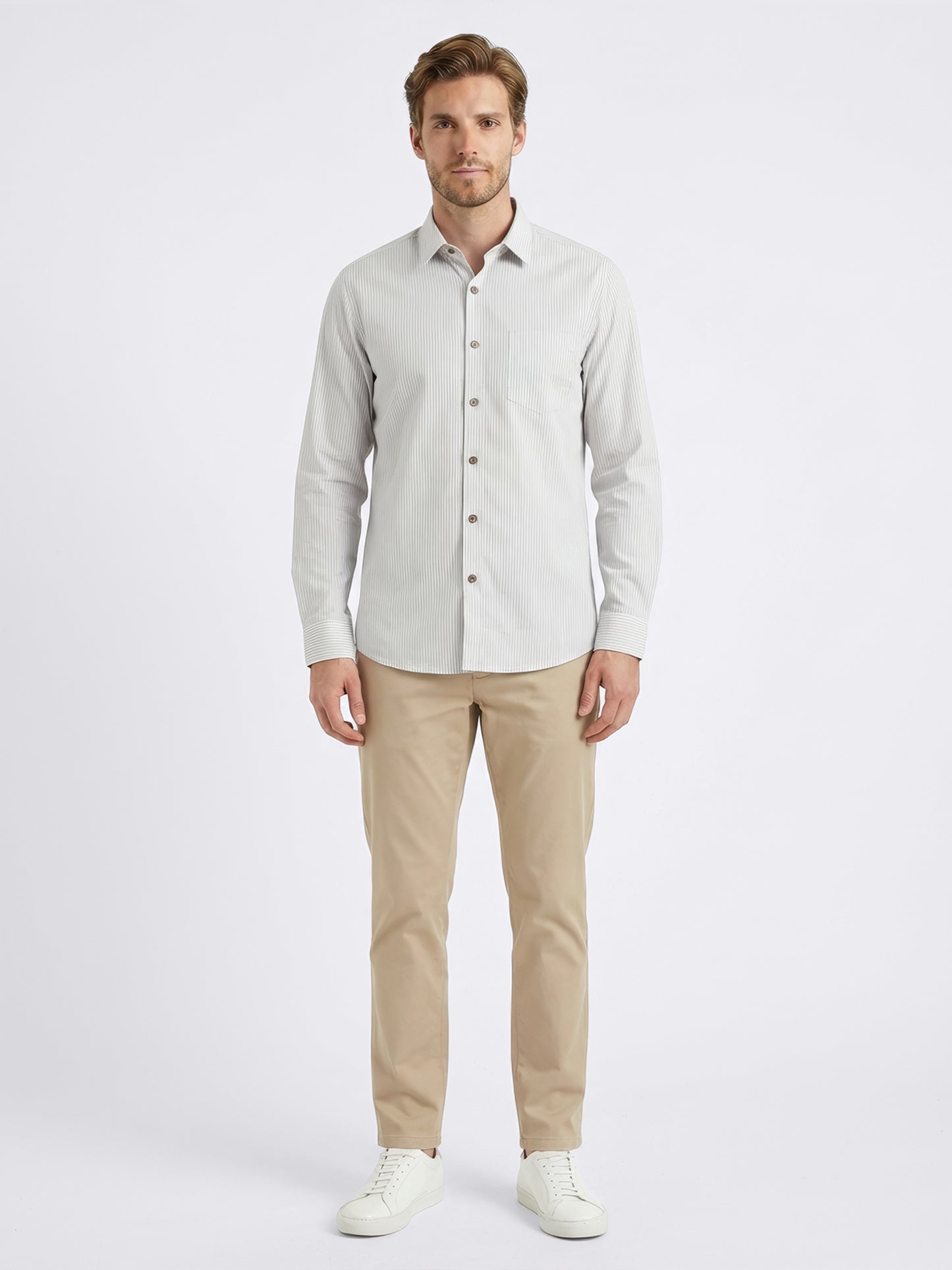 Riviera Stripe Men's Cotton Shirt