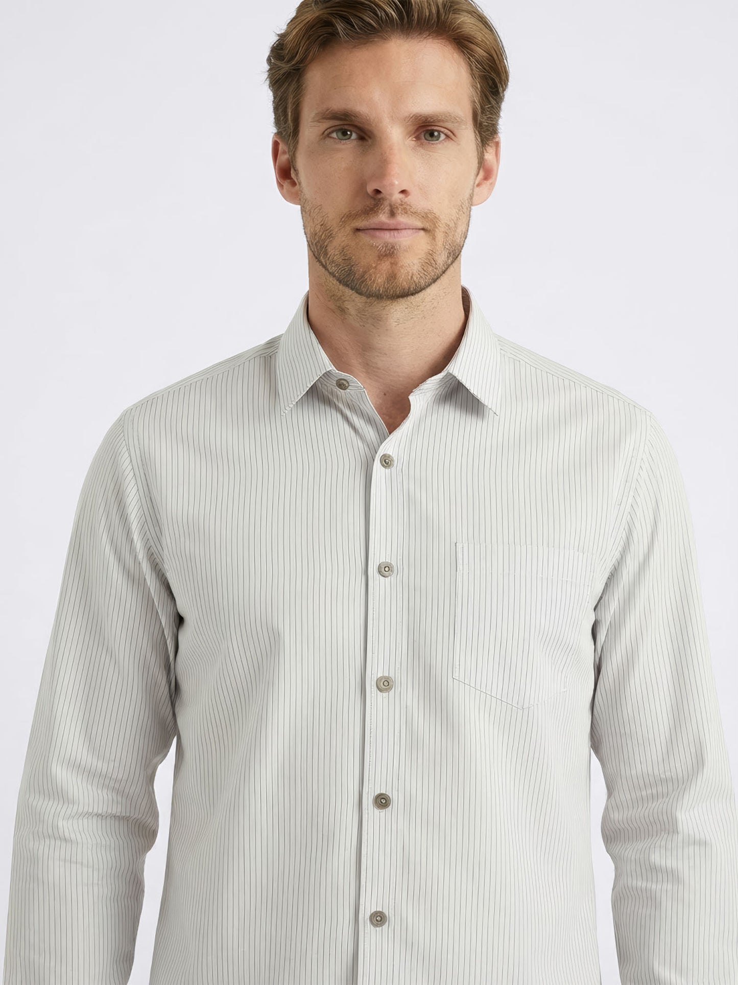 Riviera Stripe Men's Cotton Shirt