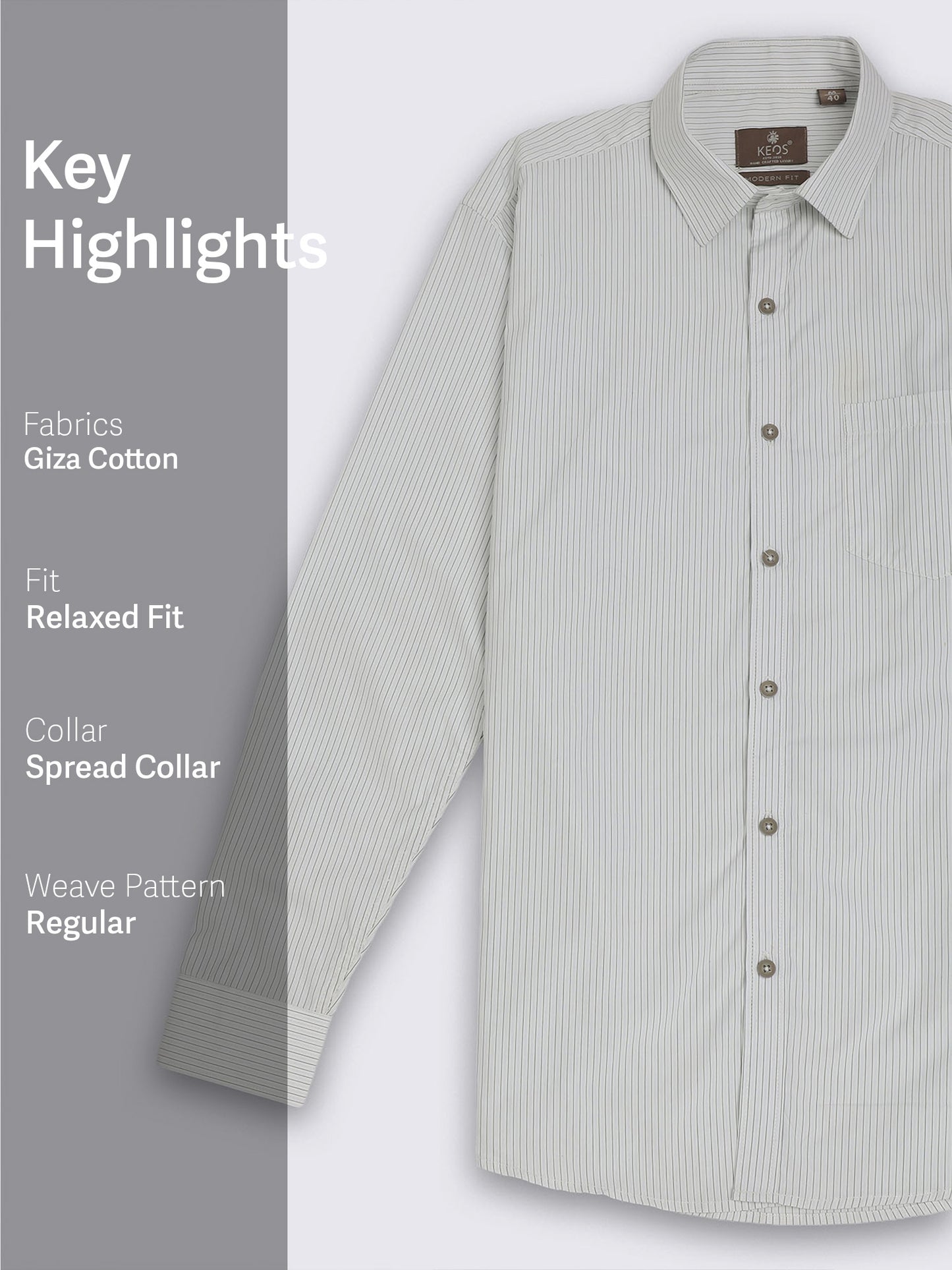 Riviera Stripe Men's Cotton Shirt