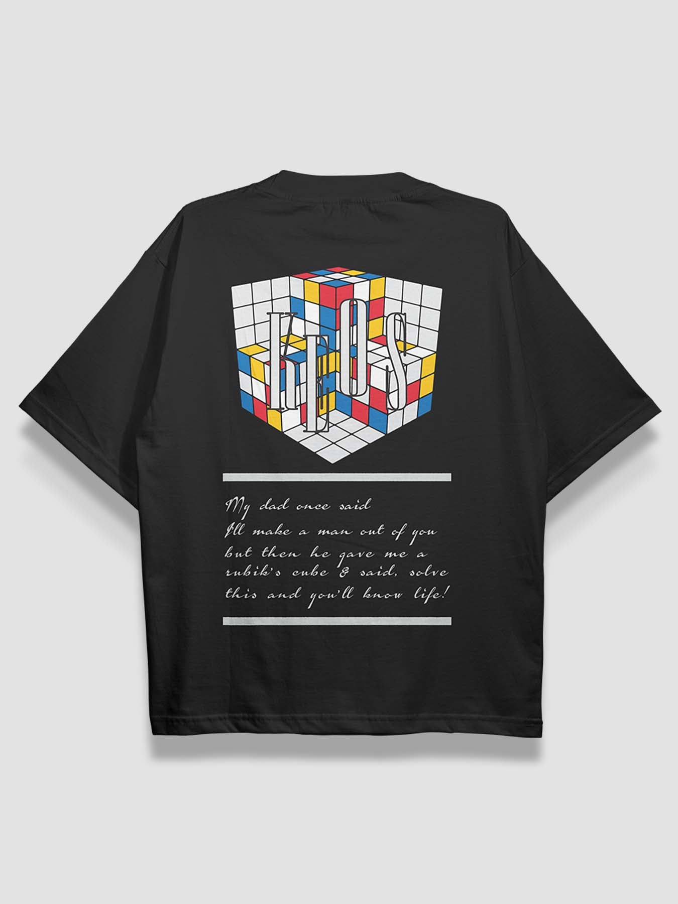 Rubik's Cube Urban Fit Oversized T-shirt - keos.life